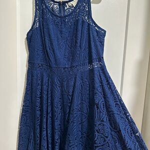 American Rag Navy Lace Top